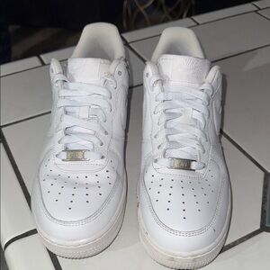 Nike White Low-Top Sneakers Air Force ones